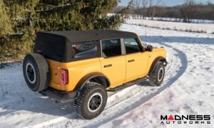 Ford Bronco Running Boards - 4 Door - Roan - Textured Black - N Fab 